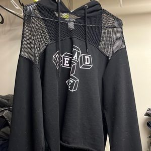 Hot topic fishnet hoodie M medium